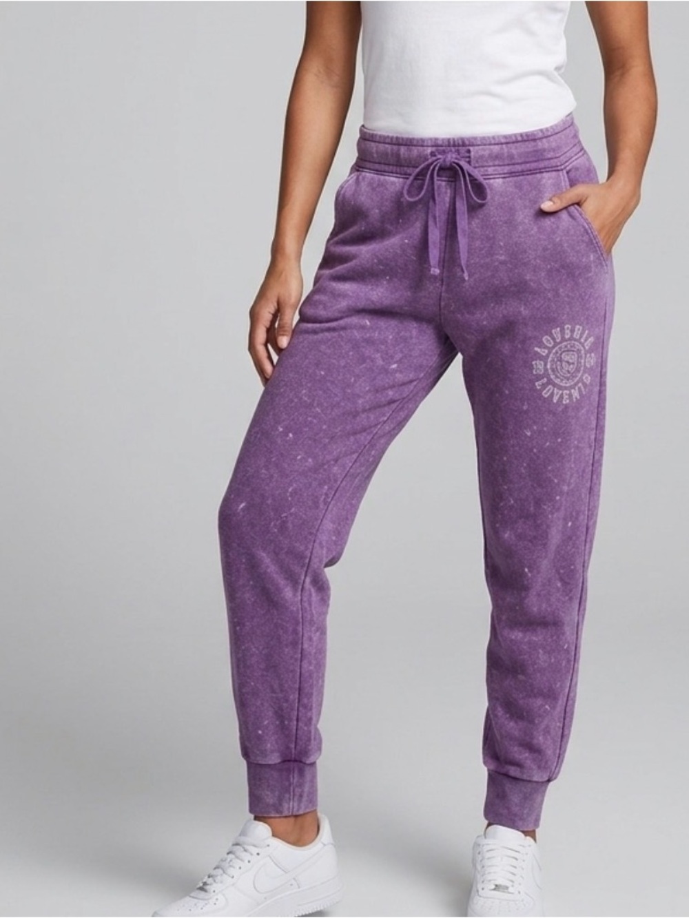 PINK Victoria’s Secret Purple Jogger Sweatpants